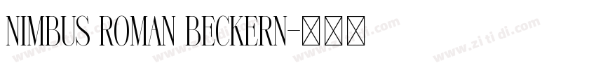 Nimbus Roman BeckerN字体转换